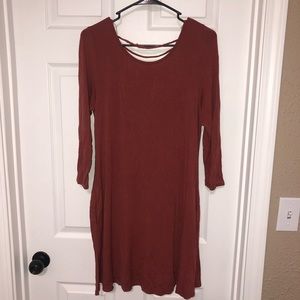 Rust colored tshirt dress